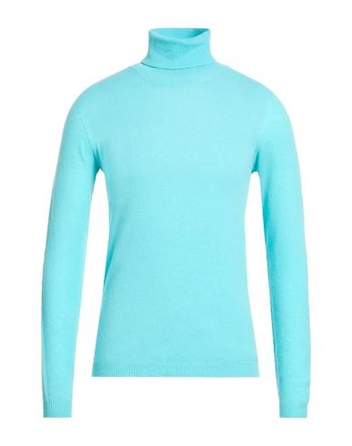 Man Turtleneck Turquoise Size 34 Cashmere
