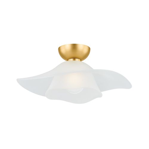 Aged Brass Flush Mount from the Netherlee Collection