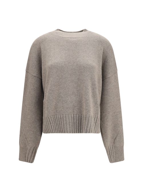 Cashmere Crew Neck Sweater — Beige