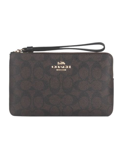 Large Corner Zip Wristlet In Signature Canvas