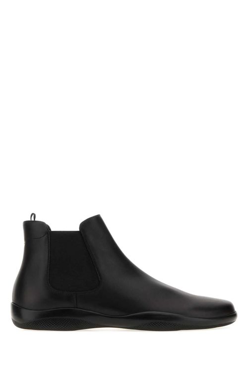 Leather Chelsea Ankle Boot — Black