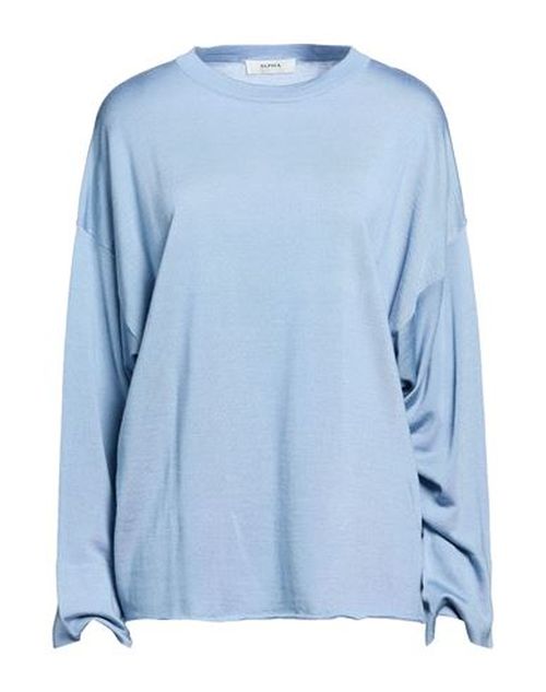 Woman Sweater Slate blue Size 12 Virgin Wool, Tencel