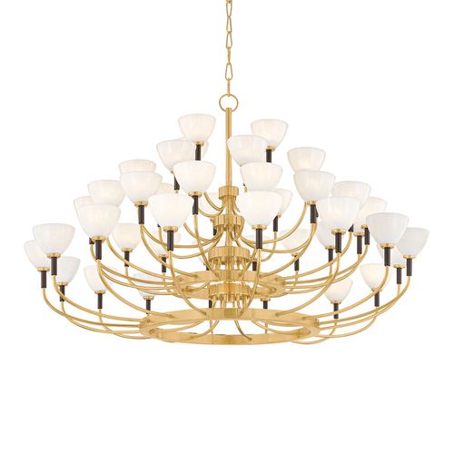 Vintage Polished Brass Bronze LED Chandelier from the Brahma Collection