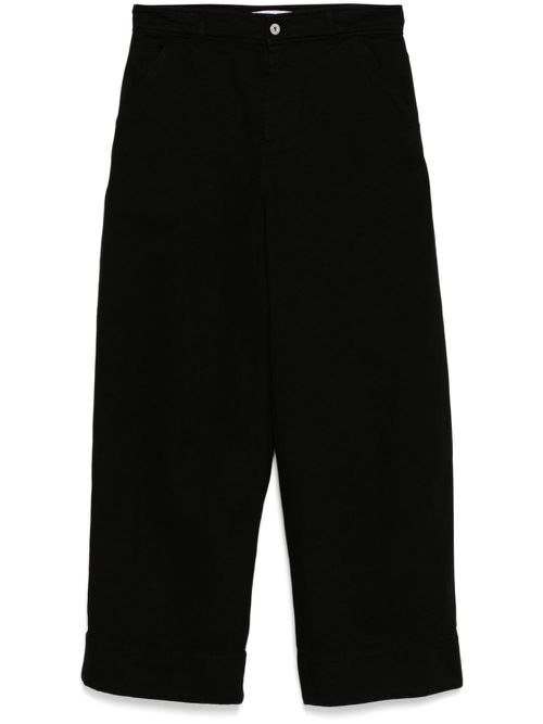 High waist wide-leg trousers - Black