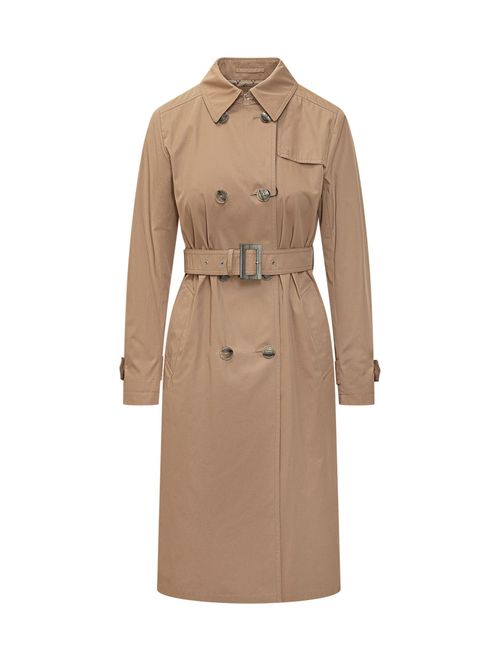 Brown Shirt Collar Trench Coat