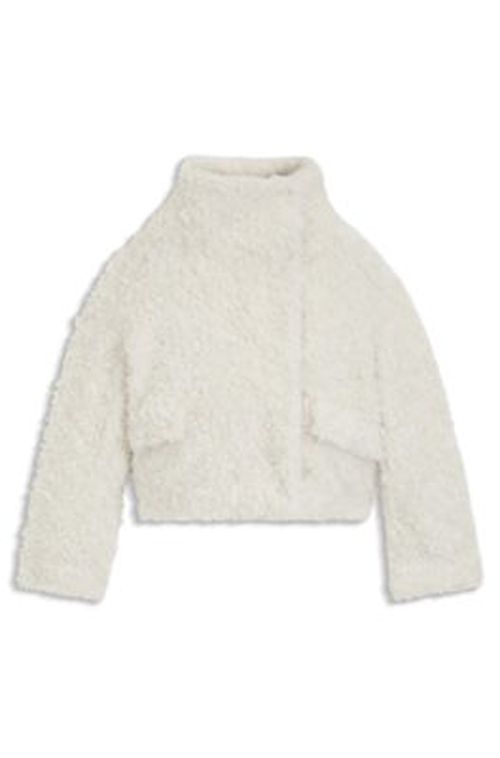 BOSS x Steiff teddy coat in a relaxed fit - White Women's Formal Coat