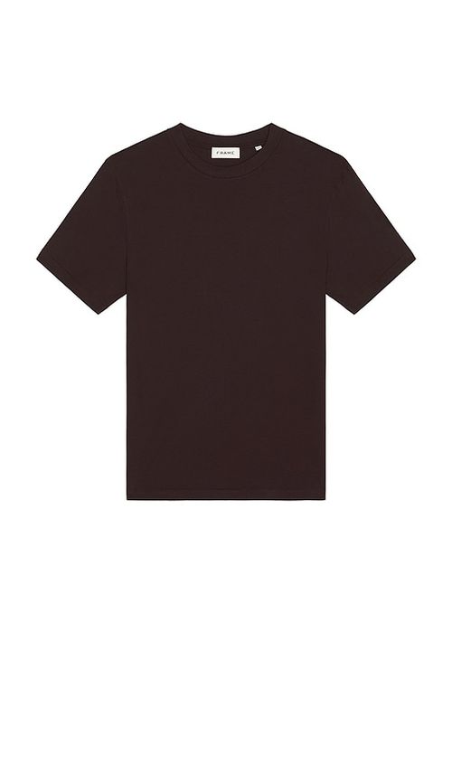 FRAME Light Cotton Tee in Burgundy.  M. Also in L, S, XL/1X