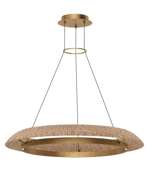Hand Rubbed Antique Brass LED Chandelier from the Noa Collection