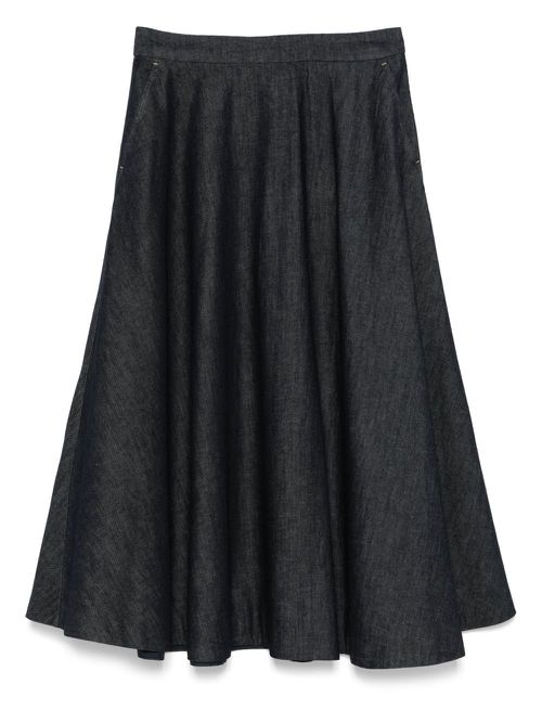 Denim midi skirt - Blue
