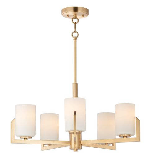 Maxim Dart 5-Light Transitional Chandelier in Satin Bra