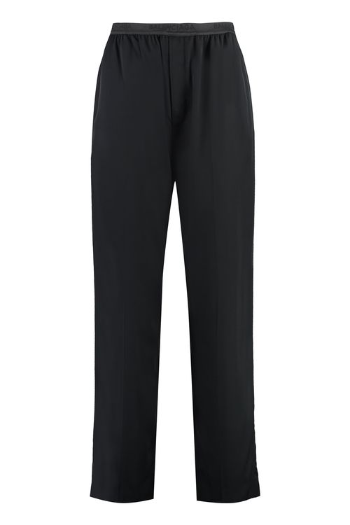 Elasticated Waist Trousers — Black