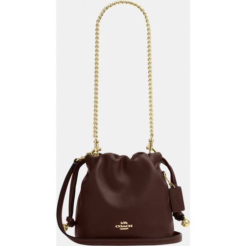 Coach Womens Faye Mini Drawstring Bag - Brown Leather - One