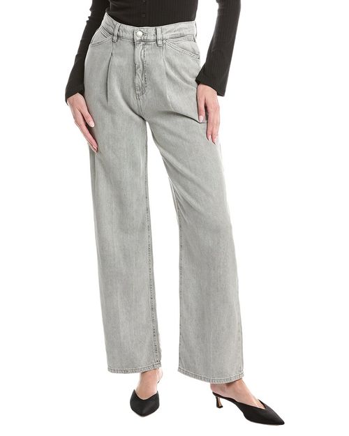 Casie Light Storm Cloud Relaxed Wide Leg Jean