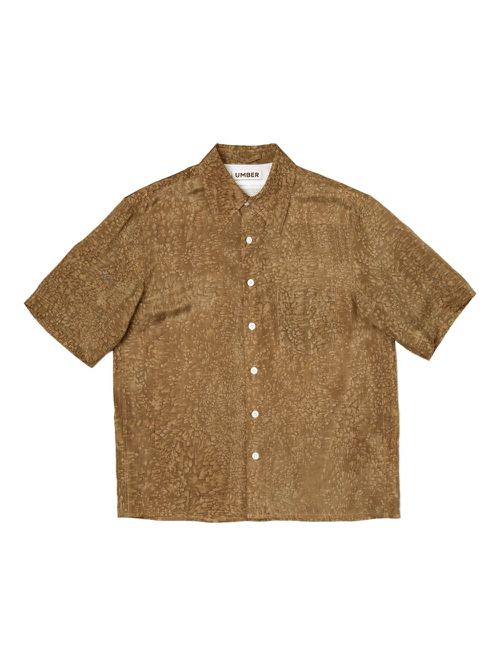 Salt-dyed short-sleeve shirt - Brown
