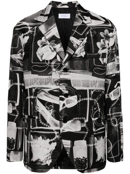 X-ray print blazer - Black