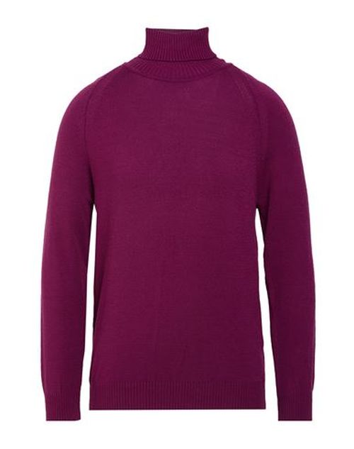 Man Turtleneck Plum Size L Viscose
