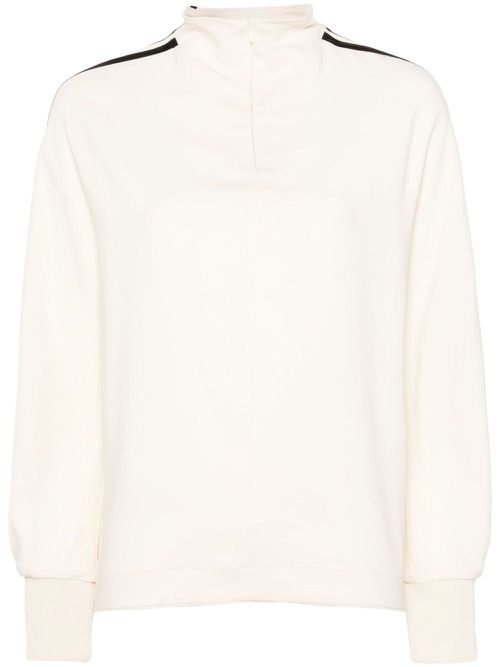 Stripe-detail shirt - Neutrals