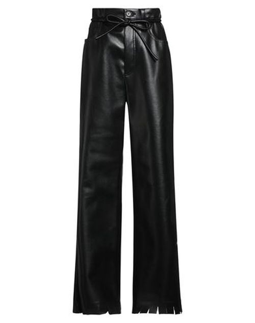 Nanushka Woman Pants Black Size L Polyester, Polyurethane, Leather, Polyamide