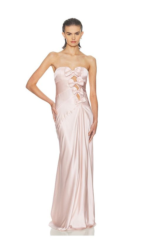 Helsa The Silk Faye Dress in Blush. - XS also in L, M, S