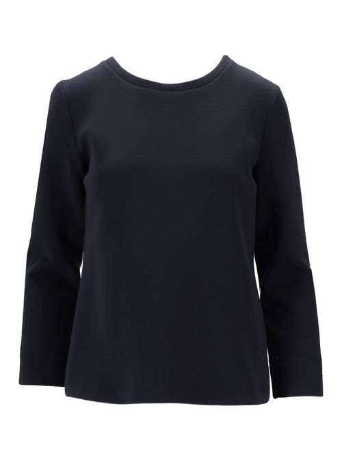 Navy Blue Solid Round Neck T-Shirt