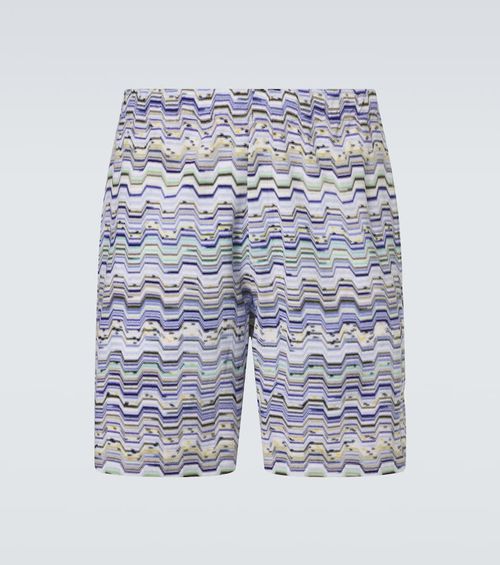 Zigzag cotton shorts