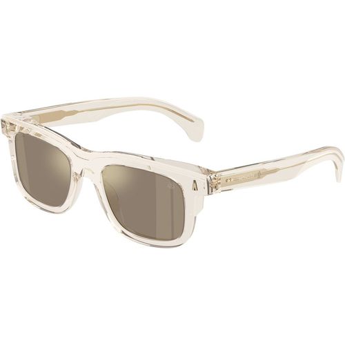Moncler Unisex Moncler ME6004 CLARO 30035A Gafas de sol Acetato Blanco Marrón Cuadrada Espejo