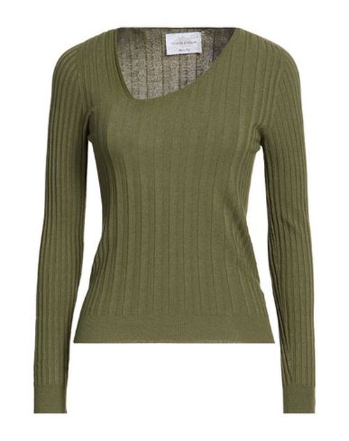 Woman Sweater Military green Size M Viscose, Polyester