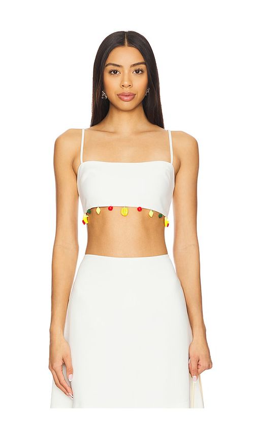 Tyler McGillivary Mira Bra Top in White.  XL/1X. Also in L, M