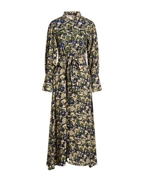 Woman Maxi dress Military green Size M Viscose