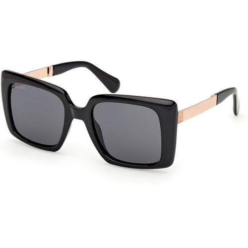 MAX&Co Donna MAX&Co MO0134 01A Occhiali da sole Iniettato Nero Fumo Squadrata Normale