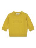 Logo-print cotton jumper - Yellow