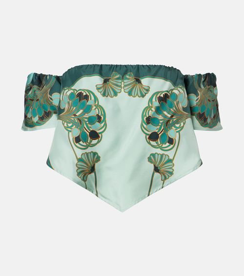 Sand Dollar printed silk top