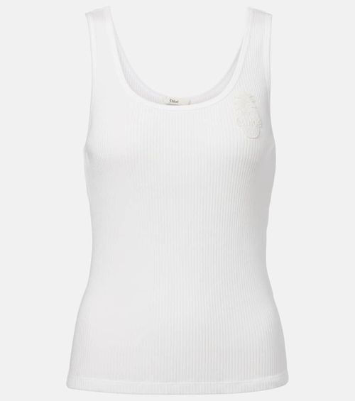 Chloé Logo cotton jersey tank top