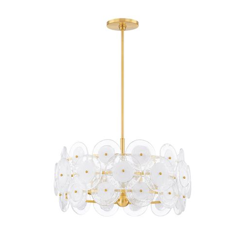 Aged Brass Five Light Chandelier from the Zoella Collection