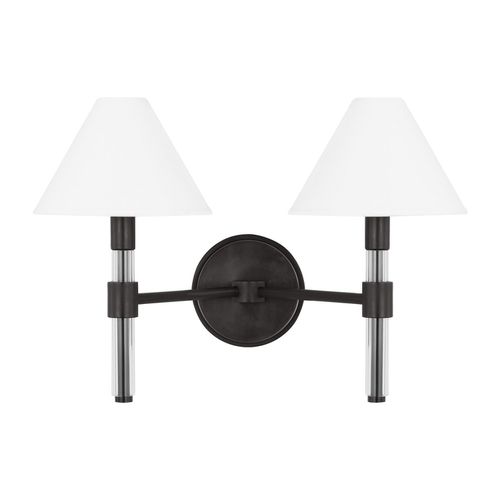 Robert 2-Light Bathroom Vanity Light in Aged Iron