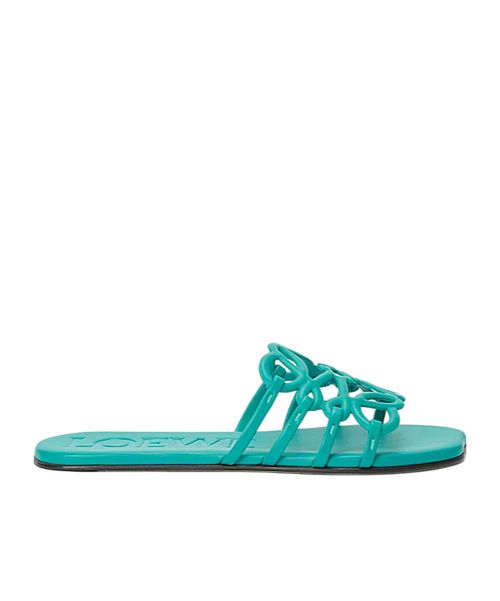 Petal Anagram slide in soft calfskin