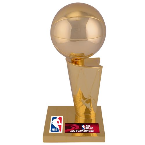 "Toronto Raptors 2019 NBA Finals Champions 12"" Replica Larry O'Brien Trophy with Sublimated Plate"