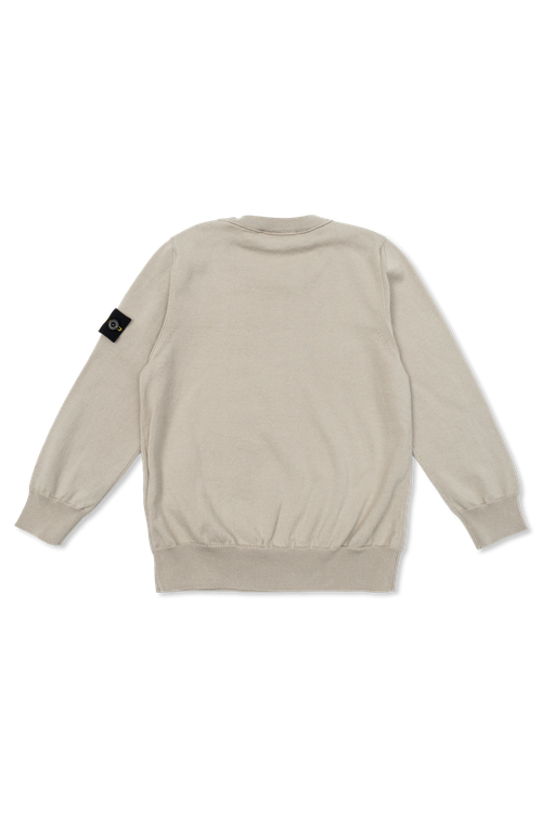 Sweater With Logo Patch, Unisex, Beige