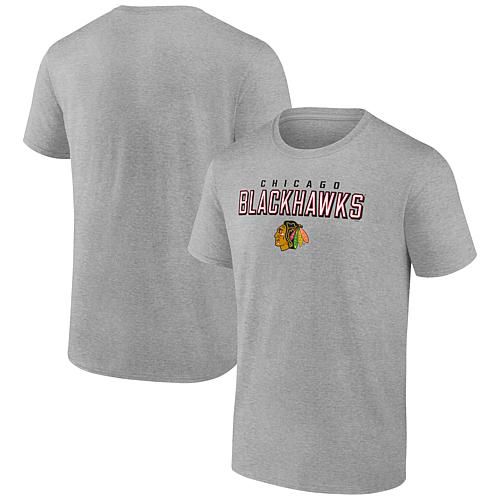Men's Fanatics Heathered Gray Chicago Blackhawks Swagger T-Shirt - Size Large