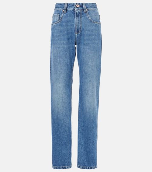 High-rise straight jeans