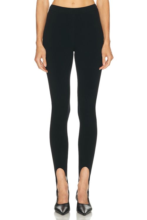 EAVES Deelia Knit Stirrup Legging in Black - Black. XS also in XXS, S, M