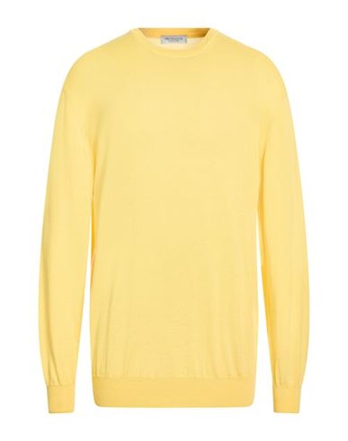 Man Sweater Yellow Size L Wool