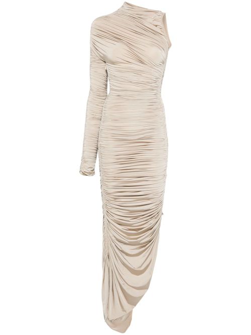 Asymmetrical maxi dress - Brown