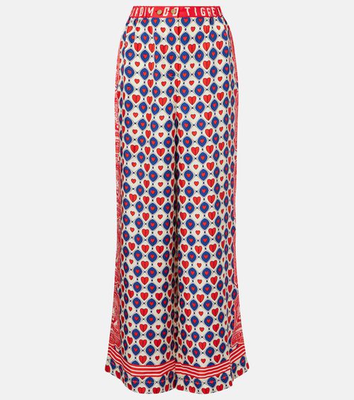 Rinse & Roar silk wide-leg pants
