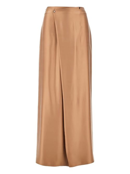 Giorgio Armani wrapped maxi skirt - Neutrals