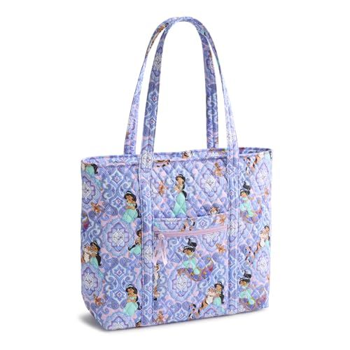 Vera Bradley Women's Disney Premium Cotton Original Vera Tote Bag – Quilted Shoulder Purse – Jasmine Intricate Medallions