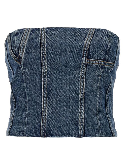 Denim Bustier Top