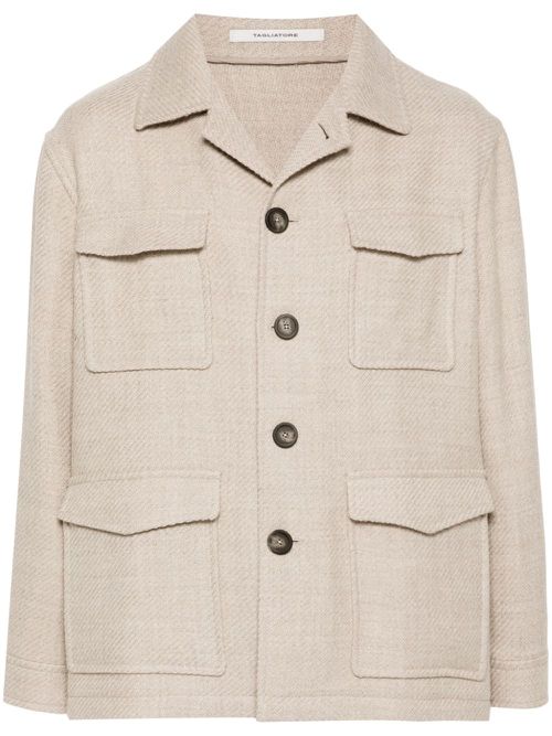 Wool shirt jacket - Neutrals