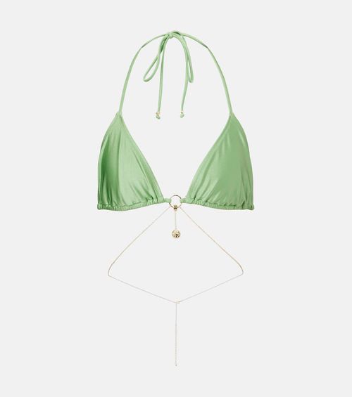 Chain triangle bikini top