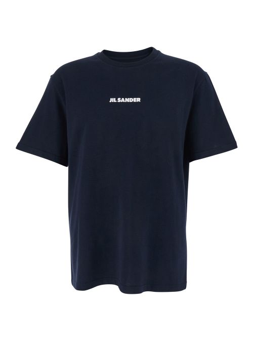 Logo-Embroidered Cotton T-Shirt — Navy